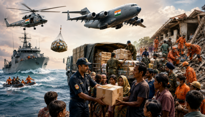 India has provided humanitarian assistance to Nepal amid the flash flood disaster.