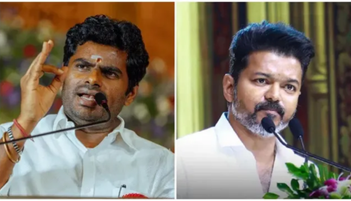 K Annamalai accuses TVK ministers of soliciting kickbacks.