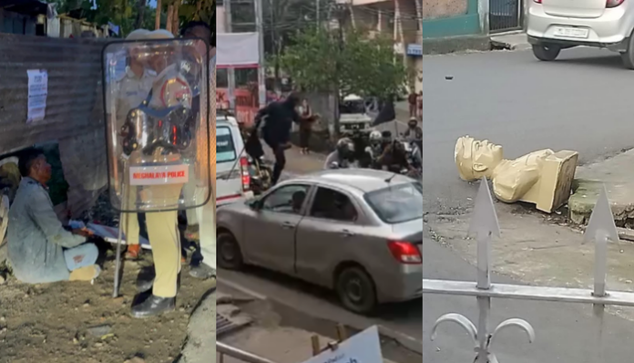 Incidents of vandalism and violence happened during the KSU rally in Meghalaya.