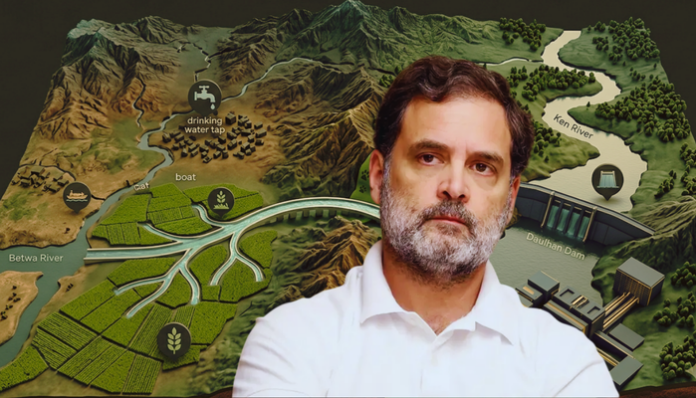 Rahul Gandhi is opposing the Centre's Ken Betwa River Link Project.