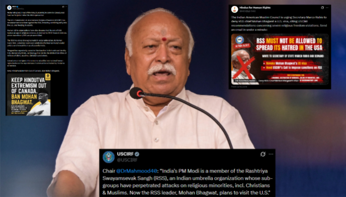 The global anti-India and Hinduphobic alliance want the revocation of Mohan Bagwat's visa.