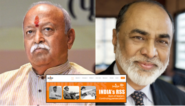 Justice For All is advocating for a ban on Mohan Bhagwat's entry into the United States.