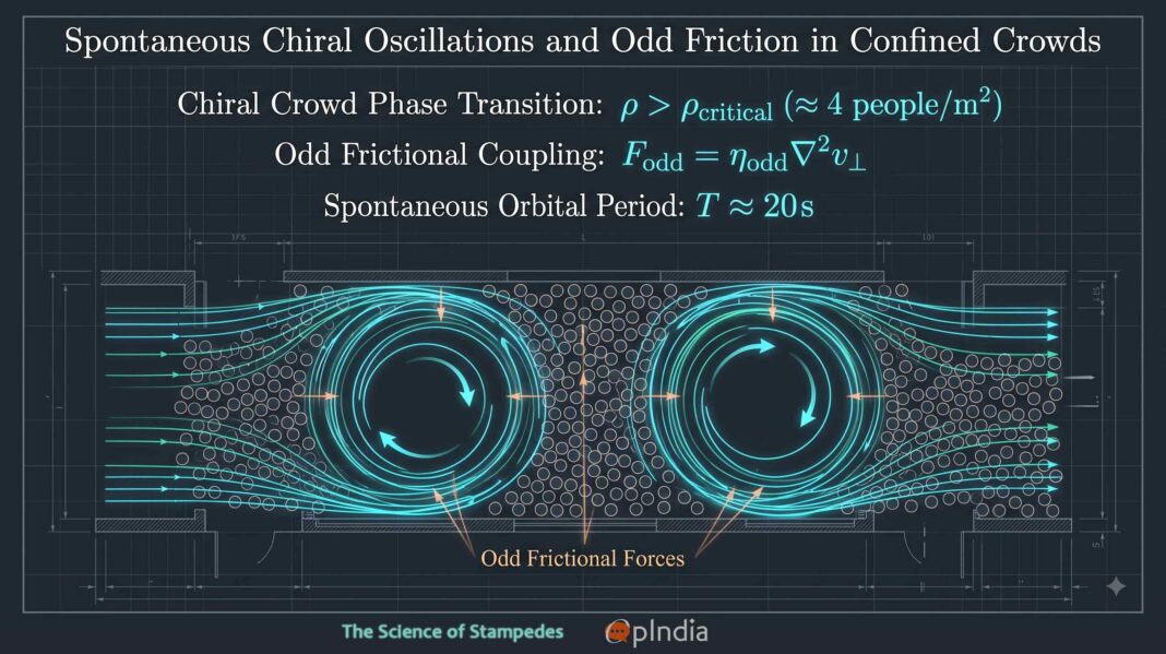 The science of crowd stampedes: Spontaneous Oscillations