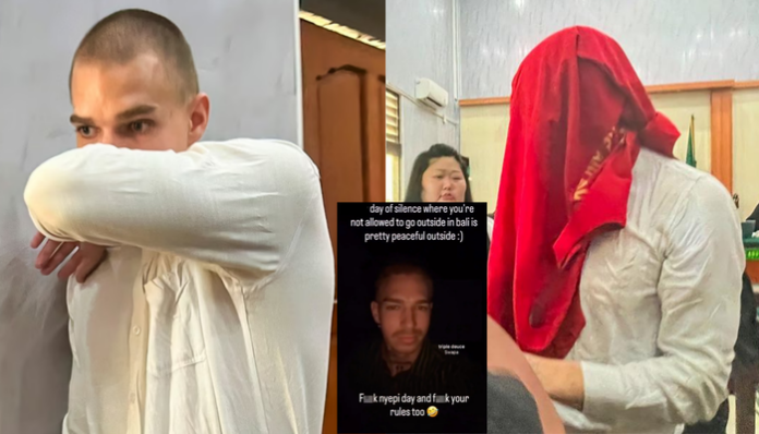 A Swiss tourist in Bali was sentenced to one year in prison for insulting Hindu culture.