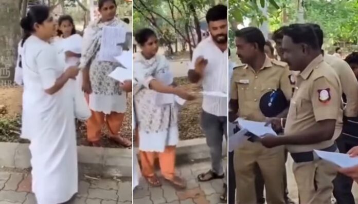 Christian missionaries caught distributing pamphlets against Hindu rituals in Tamil Nadu's Hosur
