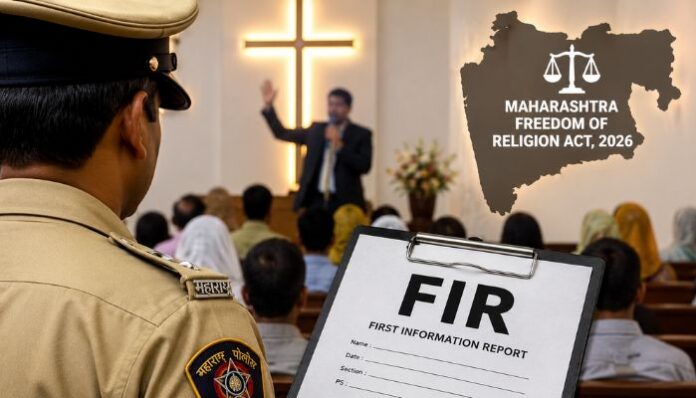 Pune Police have registered an FIR against a UK-based Overseas Citizen of India (OCI) cardholder under Maharashtra’s new Freedom of Religion Act for attempting to induce people to embrace Christianity.