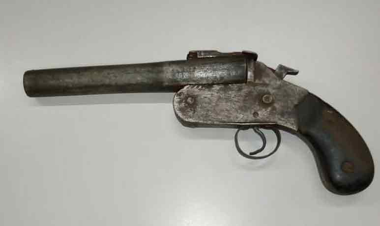 Photo of a locally made pistol in India