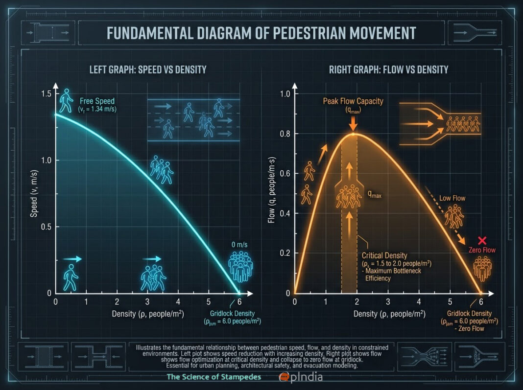 The science of crowd stampedes: Fundamental Diagram