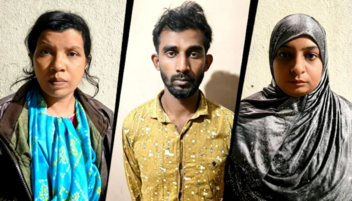 Bengaluru police arrested Reshma Banu, Nazath and Reshma’s husband Suhail, for abducting and assaulting a woman.