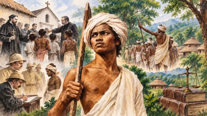Birsa Munda and Leftist slogan