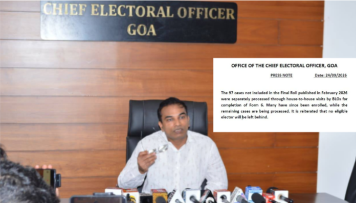 Many eligible voters who were previously excluded have since enrolled, according to Goa CEO.