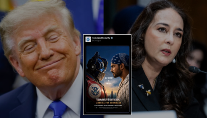 A racist post by the US Homeland Security Department has attracted outrage.
