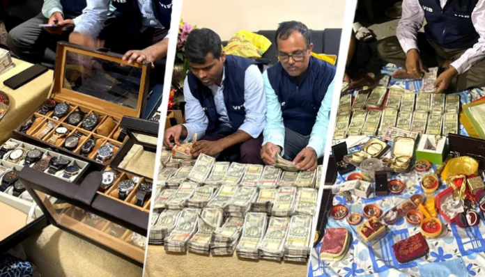 A bureaucrat couple is raided by Bihar vigilance in a case involving disproportionate assets.