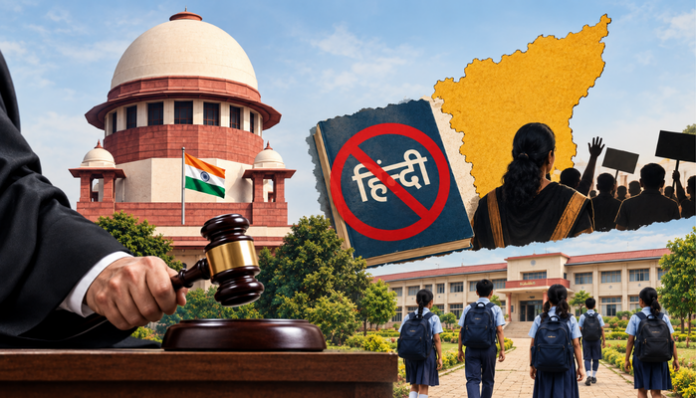 Supreme Court calls out the Tamil Nadu government for resisting Hindi language in the state.