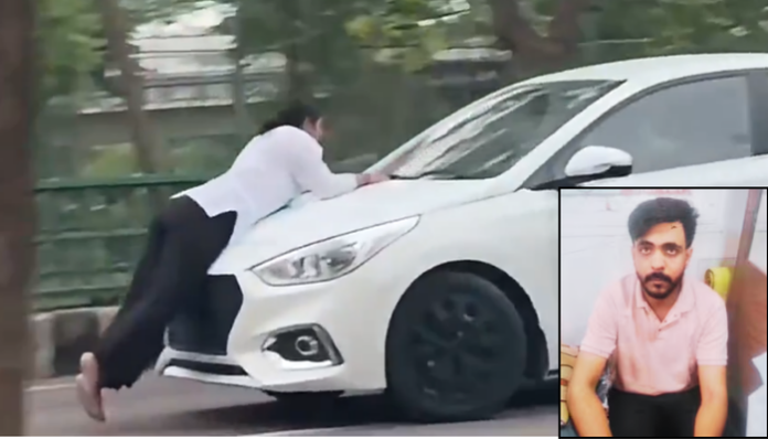 Shahnawaz hit his girlfriend with a car in Lucknow, Uttar Pradesh.