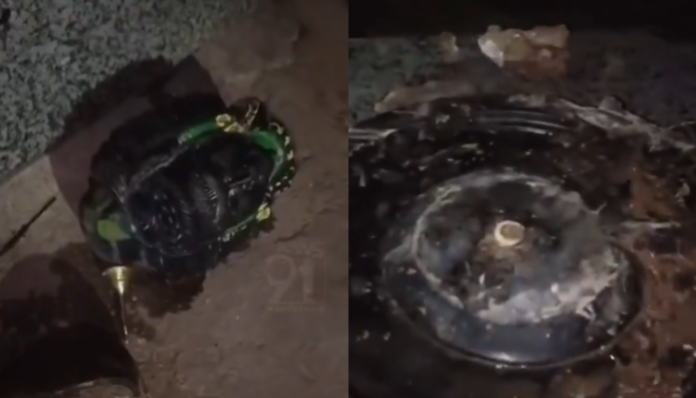 A temple was vandalised and idols broken in Udaipur, Rajasthan.