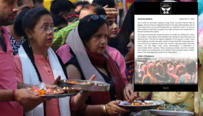 The LeT's proxy threaten Kashmiri Pandits with death in the valley.