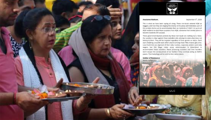 The LeT's proxy threaten Kashmiri Pandits with death in the valley.