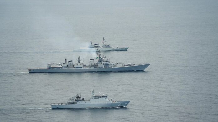 Pakistan Indian navy ships collide in high seas