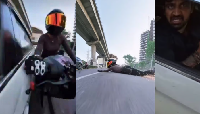 Gurugram: “Drunk” car driver hits woman sports biker for asking to maintain safe distance in Gurugram