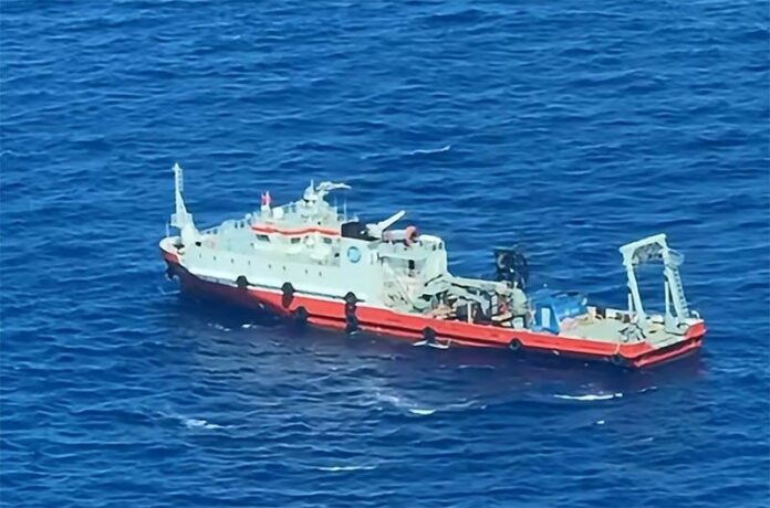 Chinese research vessel undersea cable