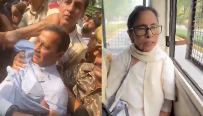 Delhi Police detained Arvind Kejriwal, Mamata Banerjee and other opposition leaders.