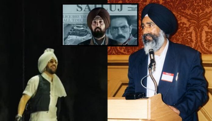 Punjabi singer and actor Diljit Dosanjh has defended his film Satluj and Jaswant Singh Khalra during the Delhi concert.