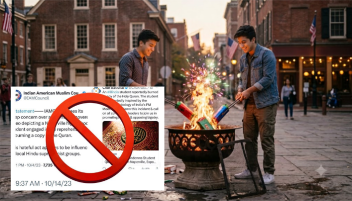 In the United States, the IAMC, CAIR, and Islamists raised false accusations against two Hindu students over burning the Quran.