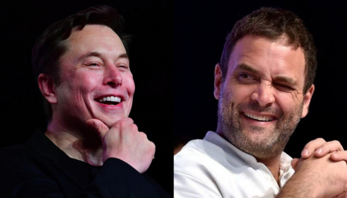 Rahul Gandhi posted a message supporting Elon Musk on X.