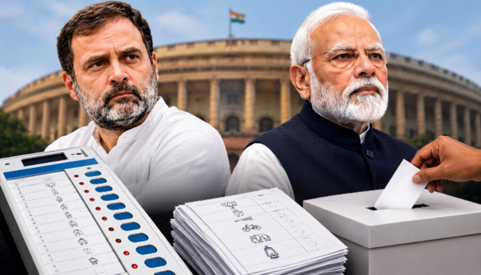 Congress loses under EVMs and ballot papers alike.