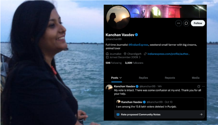 Indian Express journalist retracts claim of vote deletion in Punjab.