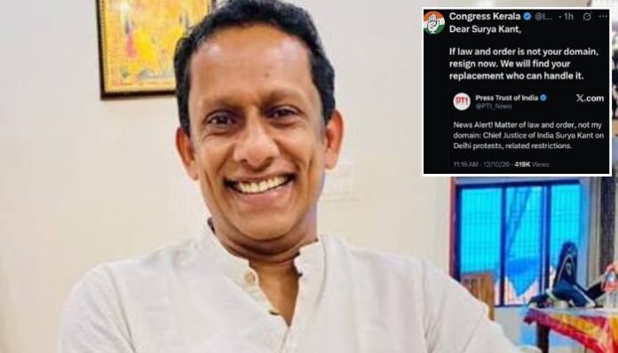 Vijay Thottathil has been removed from the KPCC media cell.