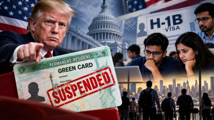 H1b green card US suspend
