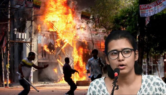 Far left anarchist Neha Bora seeks inspiration from the regime-change operation in Bangladesh, wants to replicate the same model in India
